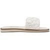 image:imageDREAM PAIRS Womens Square Open Toe Slide Sandals Cute Slip on Braided Slides Flat Sandals for SummerWhiteWeave