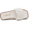 image:imageDREAM PAIRS Womens Square Open Toe Slide Sandals Cute Slip on Braided Slides Flat Sandals for SummerWhiteWeave