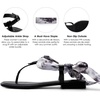 image:imageDREAM PAIRS Womens TStrap Thong Flat Sandals with Cute Square Toe Strappy for SummerBlack