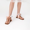 image:imageDREAM PAIRS Womens TStrap Thong Flat Sandals with Cute Square Toe Strappy for SummerBrown