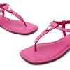 image:imageDREAM PAIRS Womens TStrap Thong Flat Sandals with Cute Square Toe Strappy for SummerHot Pink