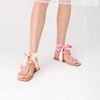 image:imageDREAM PAIRS Womens TStrap Thong Flat Sandals with Cute Square Toe Strappy for SummerNude