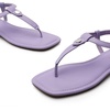 image:imageDREAM PAIRS Womens TStrap Thong Flat Sandals with Cute Square Toe Strappy for SummerPurple