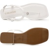image:imageDREAM PAIRS Womens TStrap Thong Flat Sandals with Cute Square Toe Strappy for SummerWhite