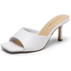 image:imageDREAM PAIRS 2026 Womens Kitten Heels Sandals  Square Toe Slip On Low Heels Heeled Mules Footwear for Everyday Dressy amp Casual OccasionsWhite