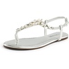 image:imageDREAM PAIRS Flat Sandals for Women Dressy Rhinestone TStrap Thong Flat Sandals for Summers Dress BeachSilver