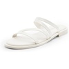 image:imageDREAM PAIRS Womens Clear Studded Rhinestone Slide Sandals Slip on Open Toe Cute Flat Sandals for SummerWhitepu