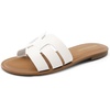 image:imageDREAM PAIRS Womens Dressy Slide Sandals Slipon Comfortable Slides Fashion Casual Open Toe Summer Beach SandalsWhite