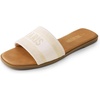 image:imageDREAM PAIRS Womens Flat Sandals Slip On Slides Sandals Square Open Toe Jacquard Braided Fashion Slides Casual Beach Slippers for SummerNude