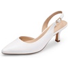 image:imageDREAM PAIRS Womens Kitten Heel Slingback Pointed Closed Toe Low Stiletto Heels Dress Bridal Elegant Wedding Pumps ShoesWhite