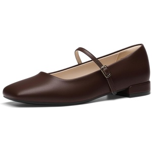 image:imageDREAM PAIRS Women Square Toe Mary Jane Ballet Flats Square Toe Low Heel Dress Shoes Comfortable Dress Shoes for Office Wedding DailyBrown