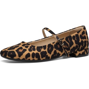 image:imageDREAM PAIRS Women Square Toe Mary Jane Ballet Flats Square Toe Low Heel Dress Shoes Comfortable Dress Shoes for Office Wedding DailyLeopard