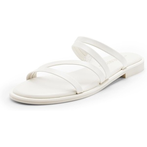 image:imageDREAM PAIRS Womens Clear Studded Rhinestone Slide Sandals Slip on Open Toe Cute Flat Sandals for SummerWhitepu