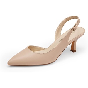 image:imageDREAM PAIRS Womens Kitten Heel Slingback Pointed Closed Toe Low Stiletto Heels Dress Bridal Elegant Wedding Pumps ShoesNude