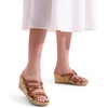 image:imageDREAM PAIRS Dressy Wedge Sandals for Women Casual Summer Comfort Cork Strappy Platform Slides SandalsBrown