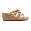 image:imageDREAM PAIRS Dressy Wedge Sandals for Women Casual Summer Comfort Cork Strappy Platform Slides SandalsNude