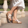 image:imageDREAM PAIRS Dressy Wedge Sandals for Women Casual Summer Comfort Cork Strappy Platform Slides SandalsWhite