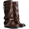 image:imageDREAM PAIRS Foldover Knee High Boots Comfort Low Chunky Heel Slouchy Boot Stylish Buckle Long Tall Fashion Boots for WomenBrown