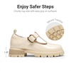 image:imageDREAM PAIRS Girls Mary Jane Dress Shoes School Uniform TStrap Loafers Platform Chunky Heel Closed Toe FlatsBeige