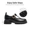 image:imageDREAM PAIRS Girls Mary Jane Dress Shoes School Uniform TStrap Loafers Platform Chunky Heel Closed Toe FlatsBlack