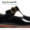 image:imageDREAM PAIRS Girls Mary Jane Shoes  Toddler School Uniform Dress Shoes Wide Toe Ballet Flats for Little KidsAll Black