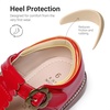 image:imageDREAM PAIRS Girls Mary Jane Shoes  Toddler School Uniform Dress Shoes Wide Toe Ballet Flats for Little KidsRed