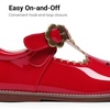 image:imageDREAM PAIRS Girls Mary Jane Shoes  Toddler School Uniform Dress Shoes Wide Toe Ballet Flats for Little KidsRed