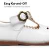 image:imageDREAM PAIRS Girls Mary Jane Shoes  Toddler School Uniform Dress Shoes Wide Toe Ballet Flats for Little KidsWhite