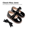 image:imageDREAM PAIRS Girls Mary Jane Shoes  Toddler School Uniform Dress Shoes Wide Toe Ballet Flats with Detachable Bow for Little KidsBlack