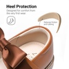 image:imageDREAM PAIRS Girls Mary Jane Shoes  Toddler School Uniform Dress Shoes Wide Toe Ballet Flats with Detachable Bow for Little KidsBrown