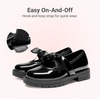 image:imageDREAM PAIRS Girls School Shoes Uniform Mary Jane Dress Platform Chunky Oxford Pumps with Bow for Toddler Little Big KidDark Black