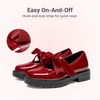 image:imageDREAM PAIRS Girls School Shoes Uniform Mary Jane Dress Platform Chunky Oxford Pumps with Bow for Toddler Little Big KidRed