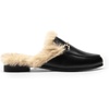 image:imageDREAM PAIRS Mules for Women Flats Comfortable Buckle Mules Slip on Slides Backless Loafers ShoesBlackfur