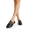 image:imageDREAM PAIRS Mules for Women Flats Comfortable Buckle Mules Slip on Slides Backless Loafers ShoesBlackpu