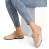 image:imageDREAM PAIRS Mules for Women Flats Comfortable Buckle Mules Slip on Slides Backless Loafers ShoesNudefur