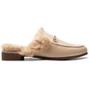 image:imageDREAM PAIRS Mules for Women Flats Comfortable Buckle Mules Slip on Slides Backless Loafers ShoesNudefur