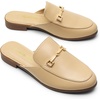 image:imageDREAM PAIRS Mules for Women Flats Comfortable Buckle Mules Slip on Slides Backless Loafers ShoesNudepu