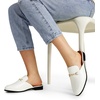 image:imageDREAM PAIRS Mules for Women Flats Comfortable Buckle Mules Slip on Slides Backless Loafers ShoesWhitepu