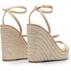 image:imageDREAM PAIRS Strappy Espadrille Platform Wedge Sandals for Women Dressy Summer Comfortable Open Toe Sandals with Cushioned Insole and Ankle Strap BuckleNude