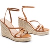 image:imageDREAM PAIRS Strappy Espadrille Platform Wedge Sandals for Women Dressy Summer Comfortable Open Toe Sandals with Cushioned Insole and Ankle Strap BuckleCamel