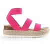 image:imageDREAM PAIRS Strappy Espadrille Platform Wedge Sandals for Women Dressy Summer Comfortable Open Toe Sandals with Cushioned Insole and Ankle Strap BuckleHot Pinkelastic