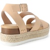 image:imageDREAM PAIRS Strappy Espadrille Platform Wedge Sandals for Women Dressy Summer Comfortable Open Toe Sandals with Cushioned Insole and Ankle Strap BuckleNudenubuck