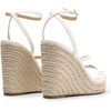 image:imageDREAM PAIRS Strappy Espadrille Platform Wedge Sandals for Women Dressy Summer Comfortable Open Toe Sandals with Cushioned Insole and Ankle Strap BuckleWhite