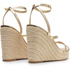 image:imageDREAM PAIRS Strappy Espadrille Platform Wedge Sandals for Women Dressy Summer Comfortable Open Toe Sandals with Cushioned Insole and Ankle Strap BuckleGold