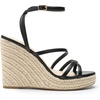 image:imageDREAM PAIRS Strappy Espadrille Platform Wedge Sandals for Women Dressy Summer Comfortable Open Toe Sandals with Cushioned Insole and Ankle Strap BuckleBlack