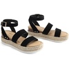 image:imageDREAM PAIRS Strappy Espadrille Platform Wedge Sandals for Women Dressy Summer Comfortable Open Toe Sandals with Cushioned Insole and Ankle Strap BuckleBlacknubuck