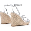 image:imageDREAM PAIRS Strappy Espadrille Platform Wedge Sandals for Women Dressy Summer Comfortable Open Toe Sandals with Cushioned Insole and Ankle Strap BuckleSilvermetallic