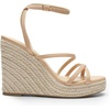 image:imageDREAM PAIRS Strappy Espadrille Platform Wedge Sandals for Women Dressy Summer Comfortable Open Toe Sandals with Cushioned Insole and Ankle Strap BuckleNude