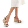 image:imageDREAM PAIRS Strappy Espadrille Platform Wedge Sandals for Women Dressy Summer Comfortable Open Toe Sandals with Cushioned Insole and Ankle Strap BuckleGold