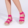 image:imageDREAM PAIRS Strappy Espadrille Platform Wedge Sandals for Women Dressy Summer Comfortable Open Toe Sandals with Cushioned Insole and Ankle Strap BuckleHot Pinkelastic